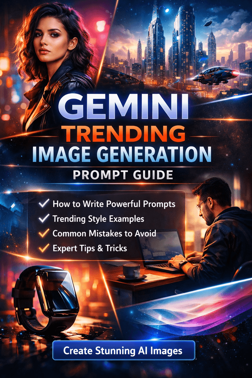 Gemini AI Image Generation Prompt Guide - Learn to create stunning AI visuals with step-by-step tutorial