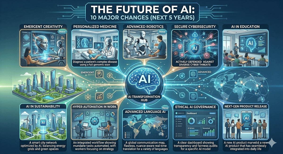 The Future of AI: 10 Major Changes Coming in the Next 5 Years